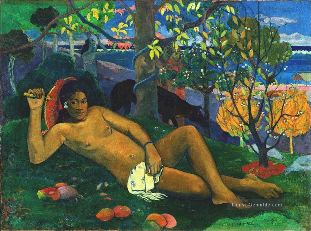 Te arii vahine des Königs s Ehefrau Beitrag Impressionismus Primitivismus Paul Gauguin Ölgemälde